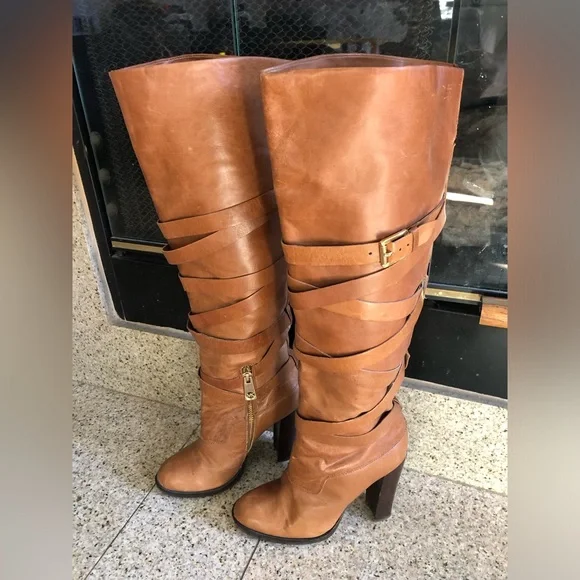 Michael Kors Tan Over the Knee Boots - Picture 1 of 7